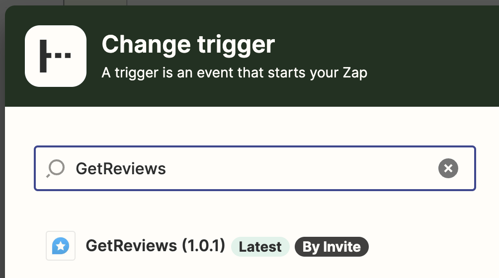 Search for GetReviews trigger