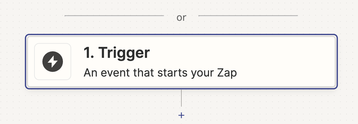Create a Zap trigger