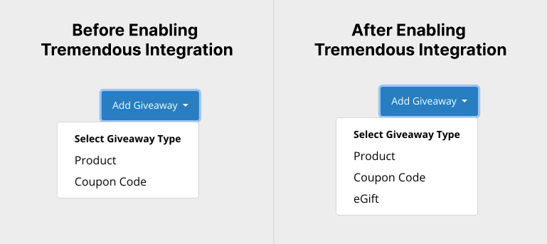 Before and After Enabling Tremendous